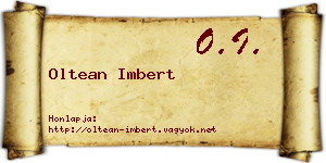 Oltean Imbert névjegykártya